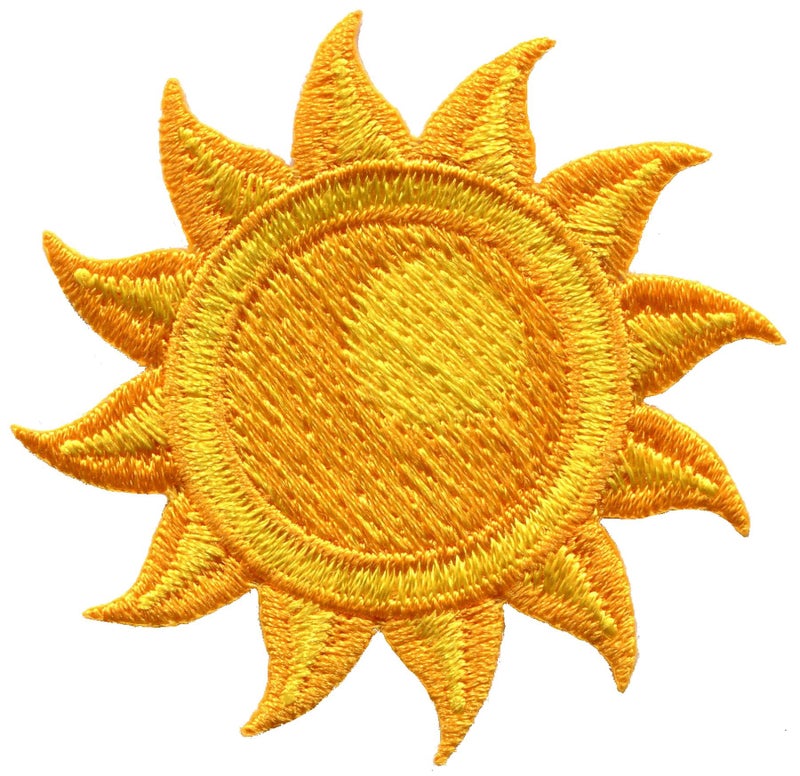 The Sun Star Astrology Embroidered Applique Iron-on Patch S-1511